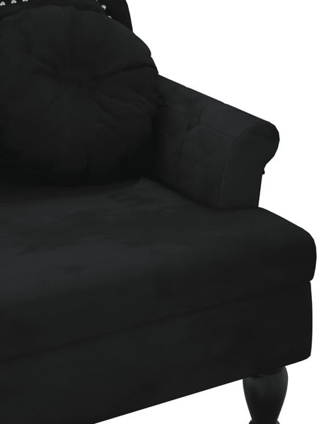 vidaXL Bank mit Kissen Schwarz 120,5 x 65 x 75 cm Samt 372145 Bild 6