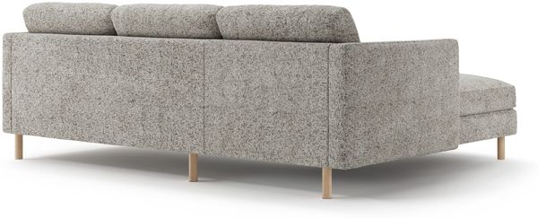 Micadoni Ecksofa Eden Groß 3-Sitzer Links Strukturierter Stoff Beige Melange Bild 3