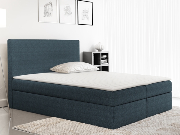 Boxspringbett Home, Blau, 160x200 cm Bild 2
