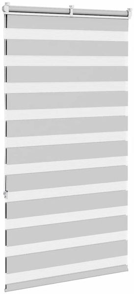 vidaXL Doppelrollo Hellgrau 75x150 cm Stoffbreite 70,9 cm Polyester 4014438 Bild 4