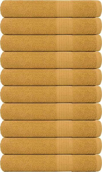 vidaXL Saunatücher FROGN 10 Stk. Gold 80x200 cm 360 g/m² 136817