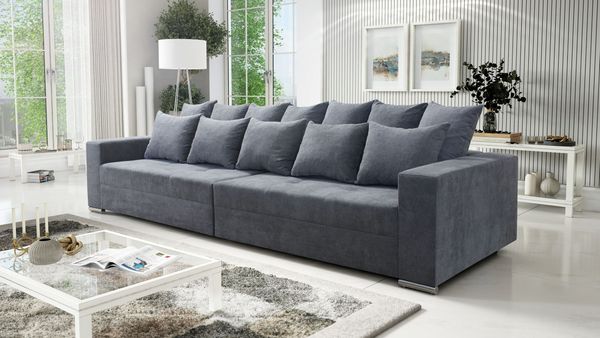 Modernes Big Sofa Wohnlandschaft Sofa Couch Jumbo XXL 3 - hellgrau