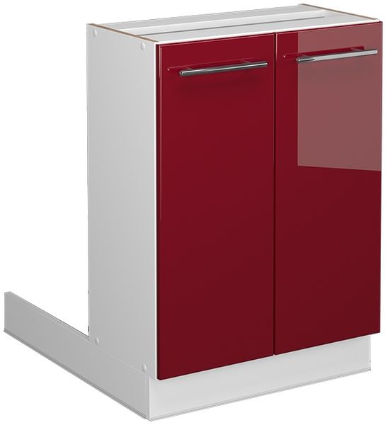 Kücheninsel Fame-Line Bordeaux Hochglanz 60 cm ohne Arbeitsplatte Vicco