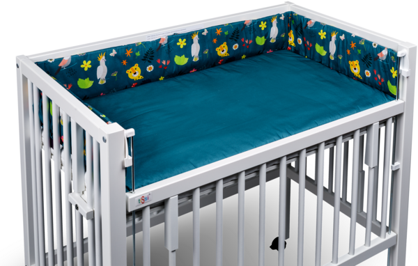 tiSsi® Nestchen / Einlage Beistellbett 40x90 cm petrol Jungle