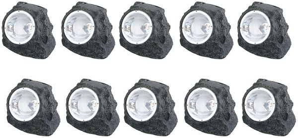 Solar-Gartenstrahler mit strahlendem Licht 10er Set
