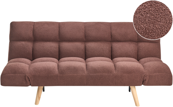 Schlafsofa INGARO Braun Bouclé