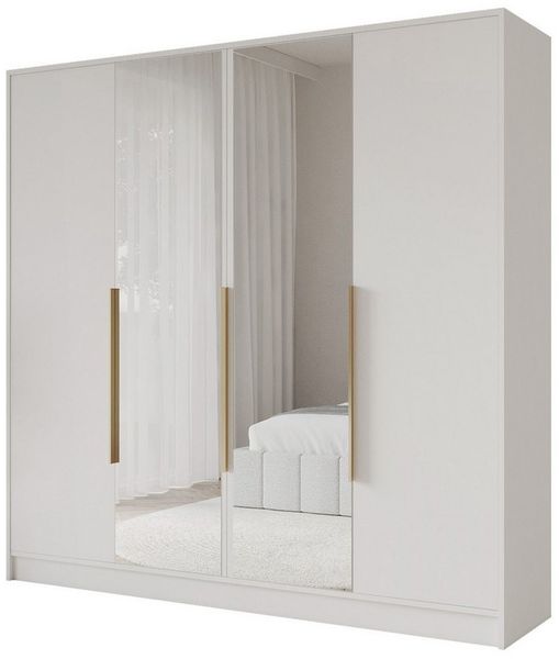 ALTDECOR Drehtürenschrank LESE (Kleiderschrank Garderobenschrank mit viel Stauraum, Moderner Schrank) Vielseitiger Drehtürenschrank mit Spiegeltüren Spiegel Flügeltüren