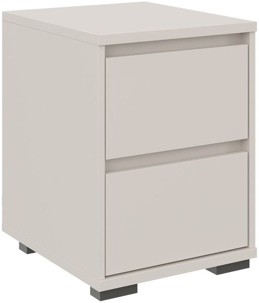 Carryhome 'LINE' Nachtkommode, Holznachbildung Kaschmir, 40.1 x 54.8 x 48 cm, mit 2 Schubladen