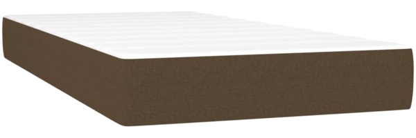 vidaXL Boxspringbett mit Matratze Dunkelbraun 120x190 cm Stoff 3269686 Bild 4