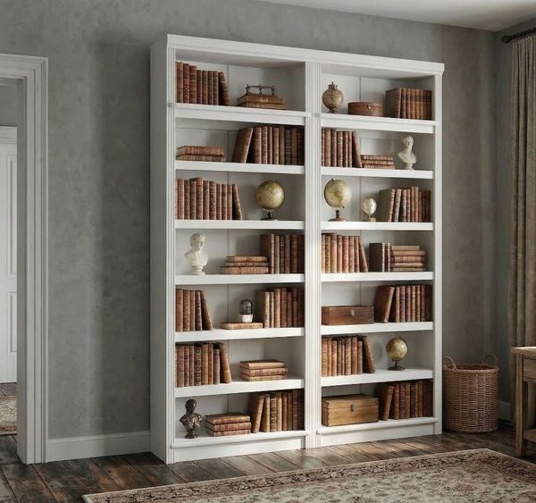 OTTO home Bibliothek Soeren 2 Regale á Breite 80 cm, Höhe 220 cm, Tiefe 29 cm, Set 2-tlg, 2 Bücherregale - zusammen oder getrennt stellbar