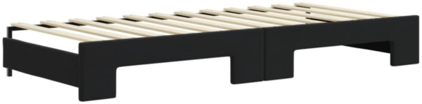 vidaXL Tagesbett Ausziehbar Schwarz 90x200 cm Samt 3197067 Bild 5