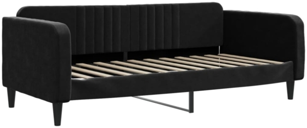vidaXL Tagesbett Ausziehbar Schwarz 90x200 cm Samt 3197067 Bild 7