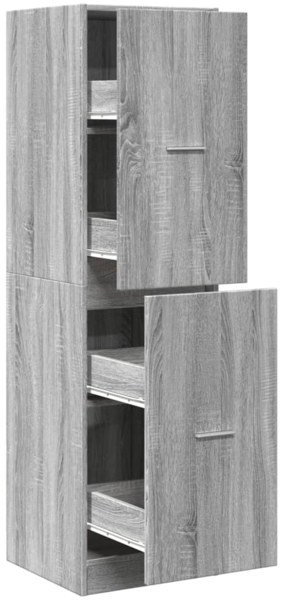 vidaXL Apothekerschrank Grau Sonoma 40x41x144,5 cm Holzwerkstoff 3309641