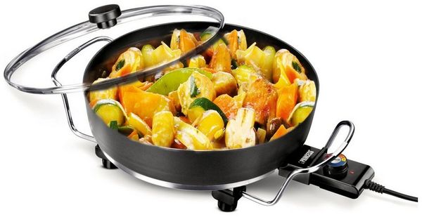 PRINCESS Elektrische Pfanne Princess 162367 Multi Wonder Chef Pro – Elektro-Multikocher – Vielseit, 1800 W, Ø 35 cm - Glasdeckel