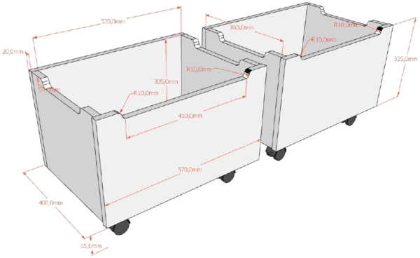 FORREST Buche Spiel-Hausbett 90 x 200 cm, inkl. Lattenrost, Leiter, Dachaufbau, 2 Rollboxen, Ausf. Buche massiv weiß lackiert Bild 4