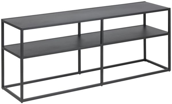 TV-Board >New Haven< in Schwarz aus Stahl - 120x46x30cm (BxHxT)