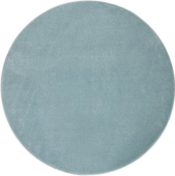 Paco Home Teppich Porto 890, rund, Höhe: 13 mm, Kurzflor, Uni-Farben, ideal im Wohnzimmer & Schlafzimmer