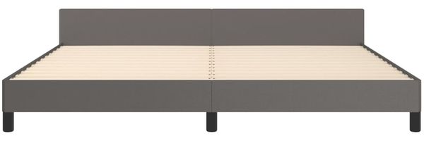 vidaXL Bettgestell mit Kopfteil ohne Matratze Grau 200x200 cm 347523 Bild 5