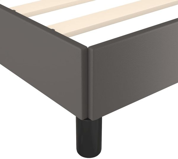vidaXL Bettgestell mit Kopfteil ohne Matratze Grau 200x200 cm 347523 Bild 7