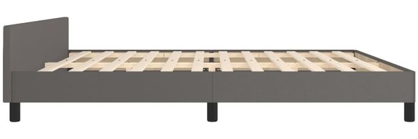 vidaXL Bettgestell mit Kopfteil ohne Matratze Grau 200x200 cm 347523 Bild 6
