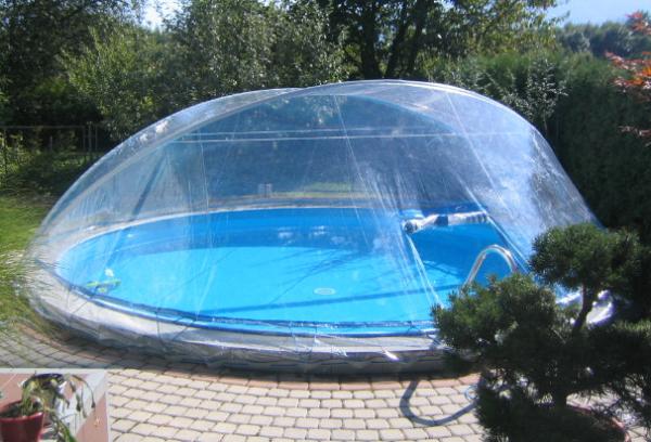 Steinbach Swimming Pool Überdachung "Cabrio Dom", transparent,für 460 x 120 cm Familia Nuovo de Luxe rund