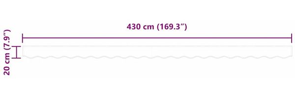 vidaXL Markisenschürzen-Ersatz Weiß 4,5 m Polyester 42000768 Bild 8