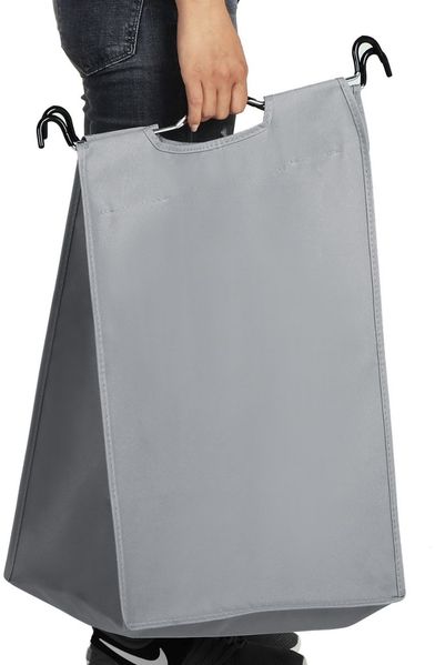 Songmics Wäschesammler auf Rollen mit 4 Fächern, Polyester Schwarz, 67/81 x 87,5 x 38,5 cm Bild 10