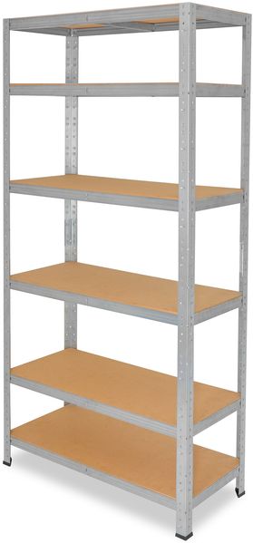 shelfplaza HOME 180x40x50 cm Schwerlastregal in grau-verzinkt mit 6 Böden und 145 kg Traglast pro Boden Bild 6