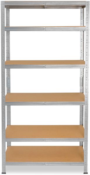 shelfplaza HOME 180x40x50 cm Schwerlastregal in grau-verzinkt mit 6 Böden und 145 kg Traglast pro Boden Bild 5