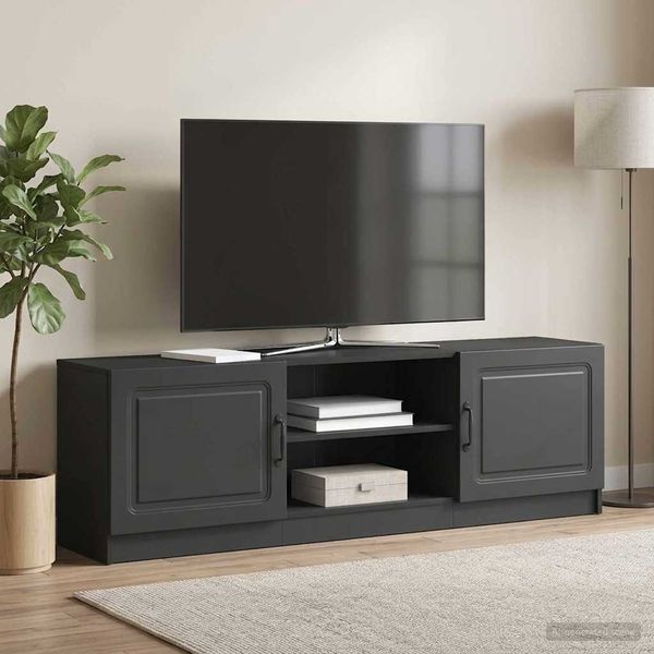 vidaXL TV-Schränk Schwarz 150 x 31 x 47 cm Holzwerkstoff 895836