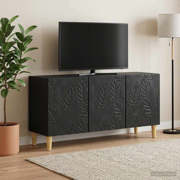 vidaXL TV-Schränk 99 x 34,5 x 50 cm Schwarz Holzwerkstoff 895176
