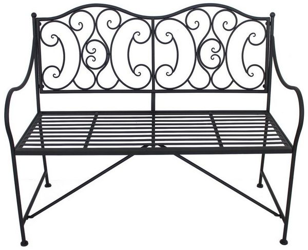 HTI-Line Gartenbank Gartenbank Curly (Stück, 1-St, 1 Gartenbank), Sitzbank Metall nostalgisch