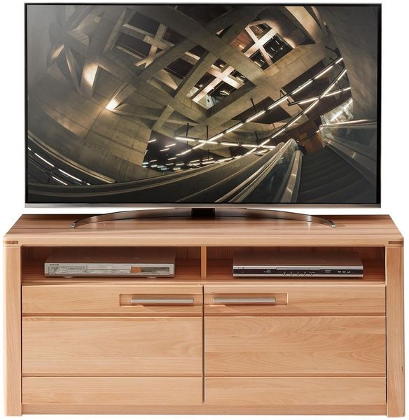 TV Lowboard NATURE ONE 131 cm Front Kernbuche Massivholz