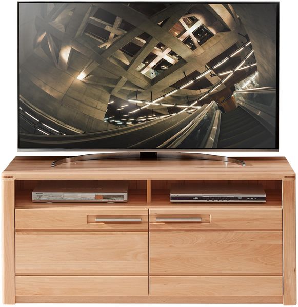 TV Lowboard NATURE ONE 131 cm Front Kernbuche Massivholz