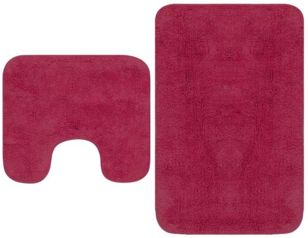 vidaXL Badematten-Set 2-tlg. Stoff Fuchsia 133234