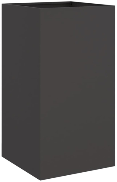 vidaXL Pflanzkübel Schwarz 42x38x75 cm Stahl 841577