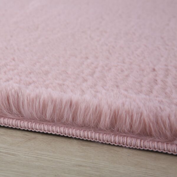 Hochflor Teppich Pia Läufer - 60x110 cm - Rosa Bild 4