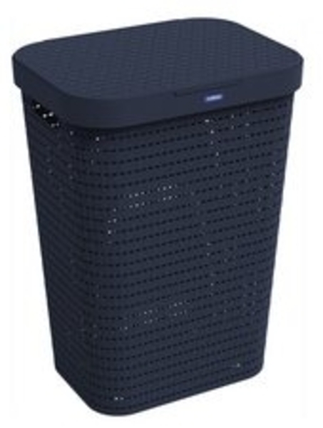 Rotho Wäschesammler Country, 55 L midnight blau Wäschetonne Wäschebox Bild 5