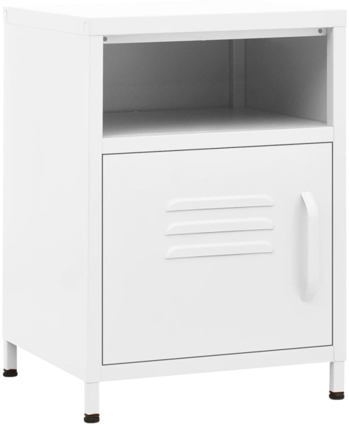 vidaXL Nachttisch Weiß 35 x 35 x 51 cm Stahl [336224]