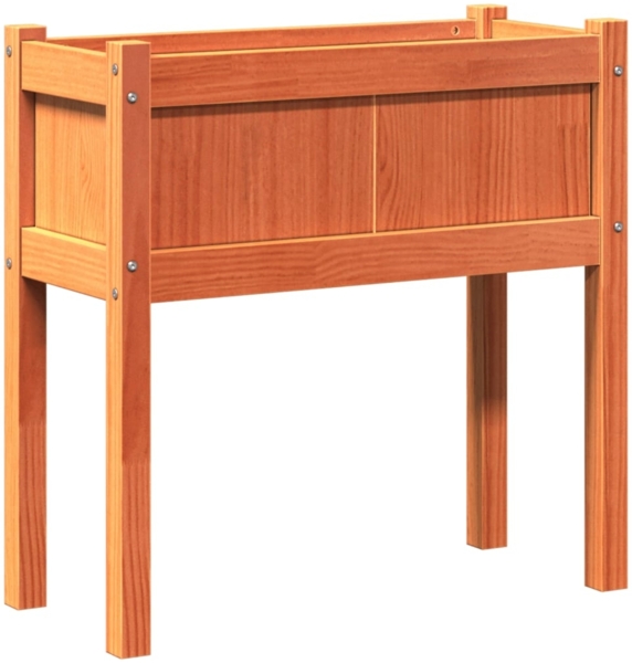 vidaXL Pflanzkübel mit Beinen Wachsbraun 70x31x70 cm Massivholz Kiefer 837558