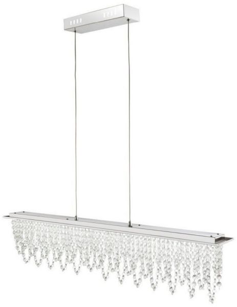 WILGOON LED Pendelleuchte 38W Kristall Pendelleuchte Esszimmer Kronleuchter 180 cm Dimmbar, LED fest integriert, Kaltweiß, Naturweiß, Warmweiß, LED Hänge Leuchte Kristall Pendel mit Fernbedienung, Höhe verstellbar