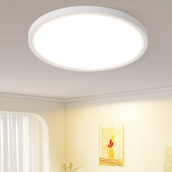 Nettlife LED Deckenleuchte LED Deckenleuchte Flach Schwarz 18CM 15W, Nicht Dimmbar, LED fest integriert, Warmweiß, 3000K lampe für Küche Flur Bild 1