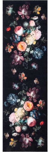 vidaXL Küchen Teppich Schwarz 300 x 60 cm Samt 42013427