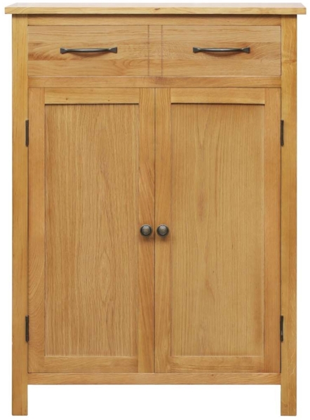 vidaXL Schuhschrank 76x37x105 cm Eiche Massivholz 247460
