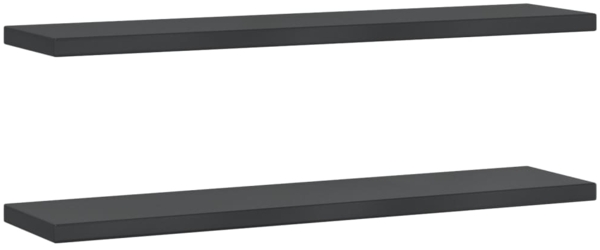 vidaXL Wandregale 2 Stk. 100x23,5x3 cm Schwarz Edelstahl 30289