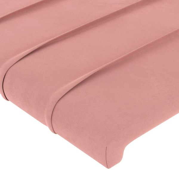 vidaXL Bettgestell mit Kopfteil Samt Rosa 200x200 cm Bild 10