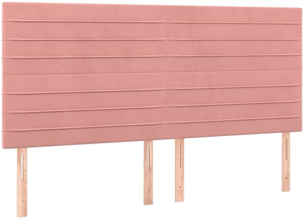 vidaXL Bettgestell mit Kopfteil Samt Rosa 200x200 cm Bild 8
