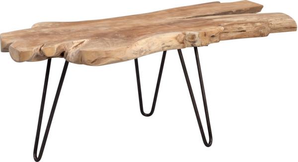 Couchtisch Beistelltisch SILAS 100x40 cm Teakholz massiv