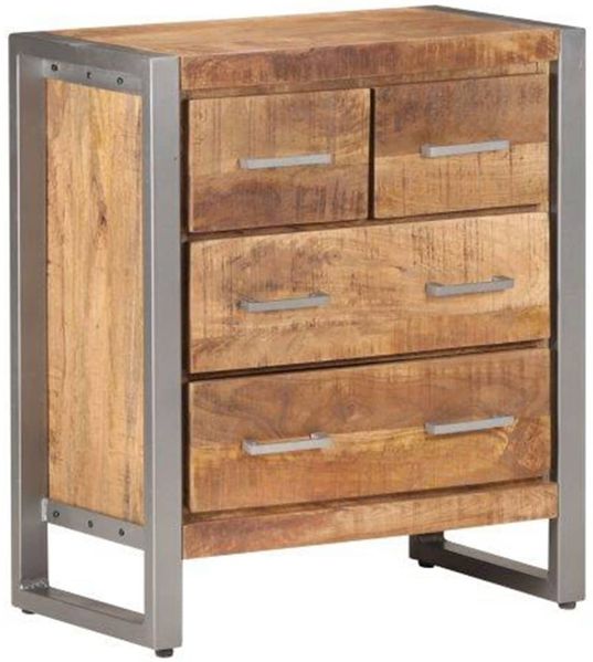 vidaXL Sideboard 60x35x70 cm Raues Mangoholz 323485 Bild 8
