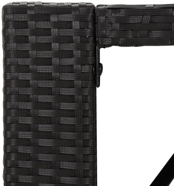 vidaXL 5-tlg. Gartenbar-Set mit Kissen Schwarz Poly Rattan 3200667 Bild 8